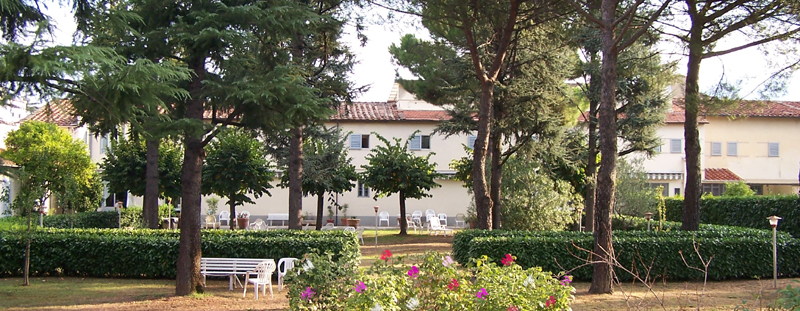 Vista dal giardino della casa di riposo Pio Istituto